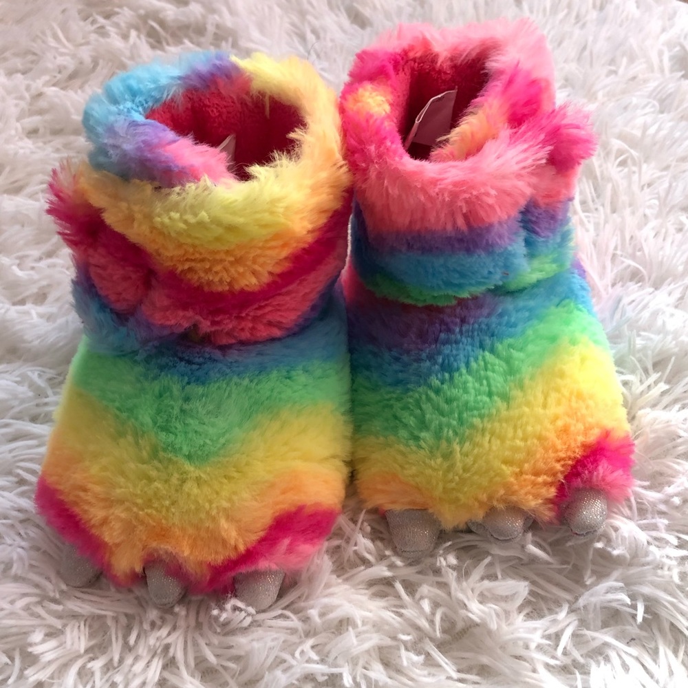 Toddler Rainbow Monster Slippers 5/6